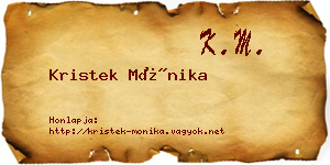 Kristek Mónika névjegykártya